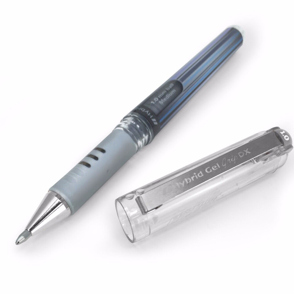 Pentel K230 Hybrid Gel Grip Rollerball Pen - Metallic Gel Ink - 1.0mm - Metallic Silver - Single