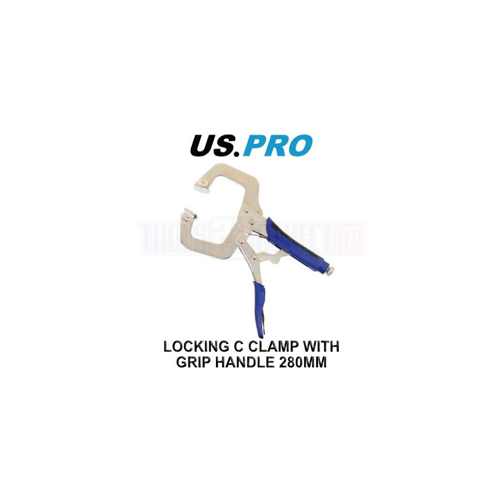 US PRO Tools 280mm Welding Locking Mole Grip Pliers C-Clamp With Grip Handle 5900