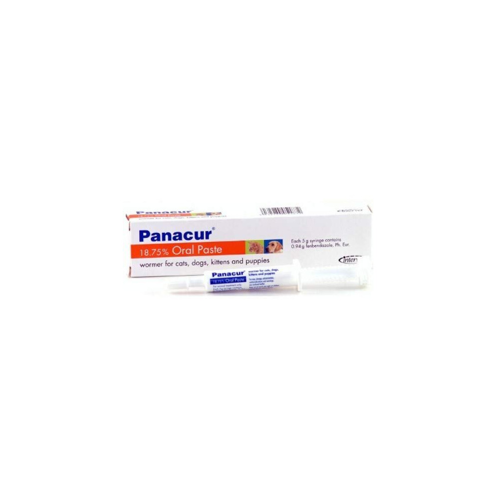 Panacur Wormer Paste for Cats, Kittens, Dogs and Puppies, 5g Syringe