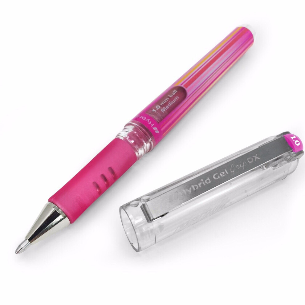 Pentel K230 Hybrid Gel Grip Rollerball Pen - Metallic Gel Ink - 1.0mm - Metallic Pink - Single