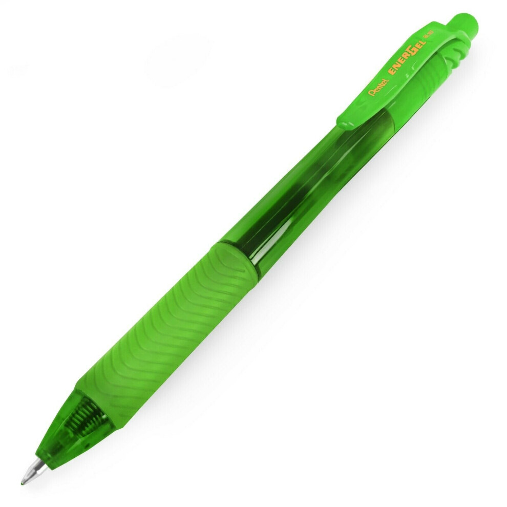 Pentel BL107 EnerGel X Retractable Rollerball Pen - Light Green - Single Pen