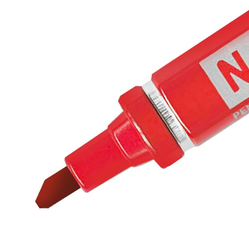 Pentel Pentel N60 Permanent Marker Pen - Chisel Tip - Red Ink - Single 1