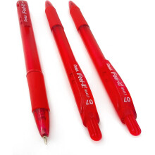 Pentel - BX417 Feel-It! Retractable Needle Point Ballpoint Pen - Red - Pack of 3