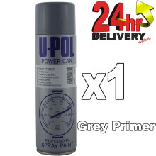 U-Pol Power Can GREY PRIMER Paint 500ml Car Spray Aerosol