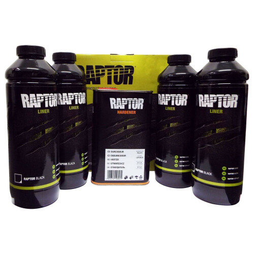 Upol Raptor Black 4x Liner Kit Tough Urethene Coating Bedliner Spray Paint U-pol