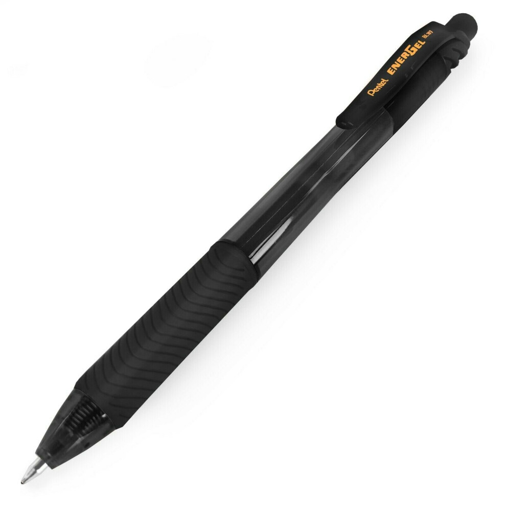Pentel BL107 EnerGel X Retractable Rollerball Pen - Black - Single Pen
