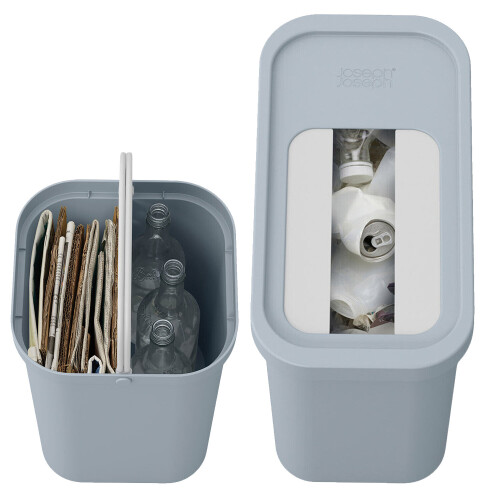 Joseph Joseph Joseph Joseph Recycle Bin 46L x 2 Stackable Waste Recycling Lids Kitchen Garden Dustbin 2