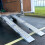 2 Pcs Steel Foldable Loading Ramp Bike Quad Mower Vehicle Garage Tool 1