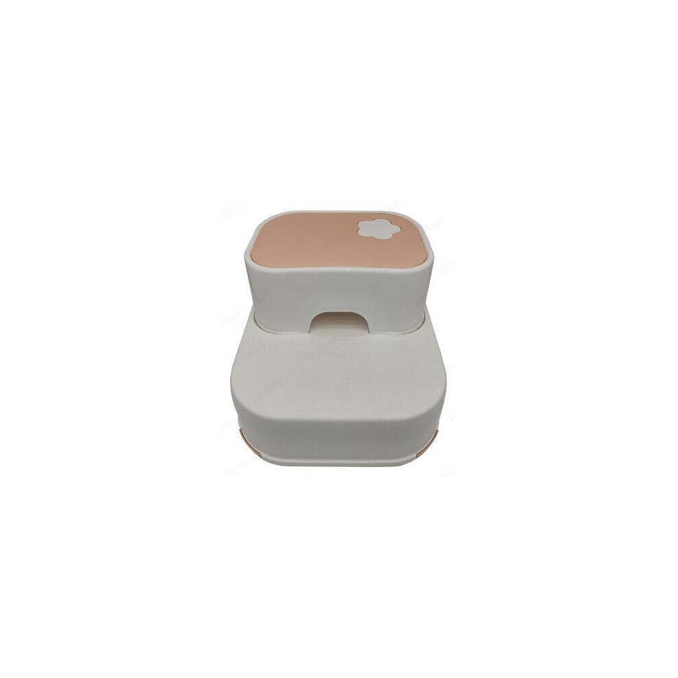 (BABY PINK) Kids Toilet Training Plastic Seat Non-Slip Step Stool