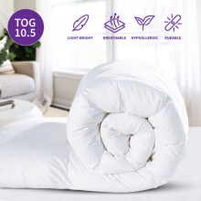 (10.5 Tog, Single) Anti-Allergy Duvet Tog Winter Warm Soft Quilt