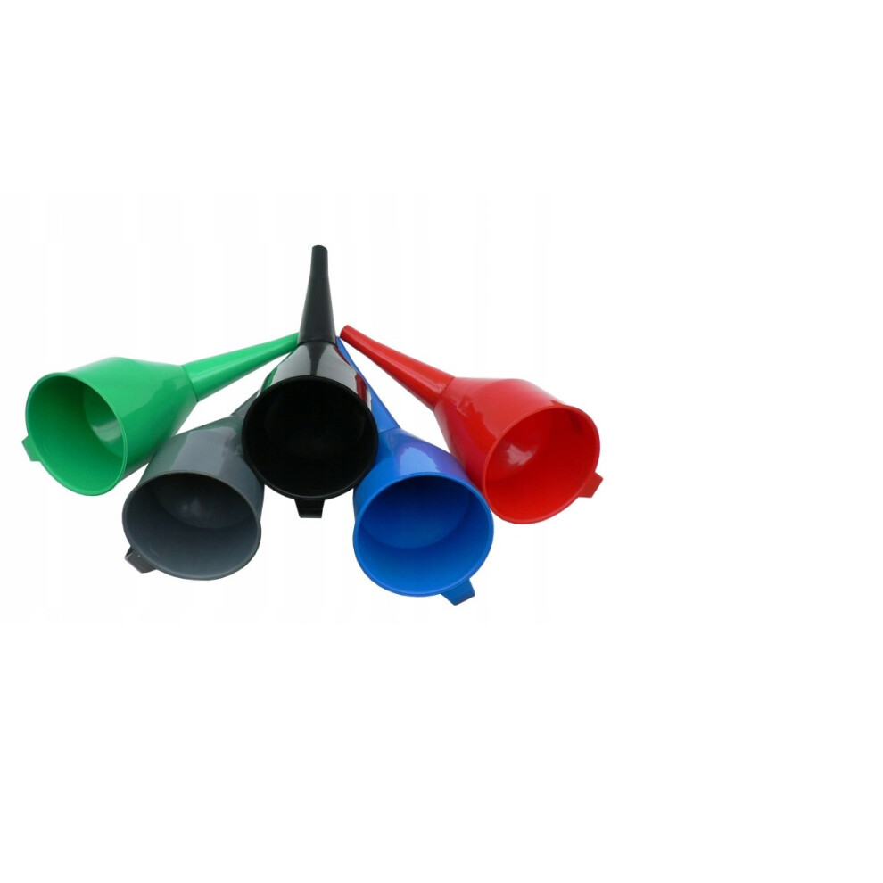 (GREEN) STRONG UNIVERSAL CAR FUNNEL FOR FUEL OIL WATER ANGLED WITH STRAINER