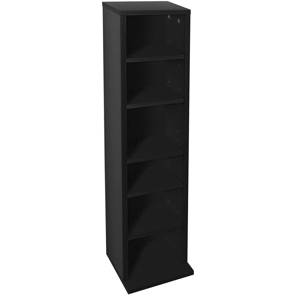 (Black) Hampton & Stewart DVD Storage Tower Rack CD Unit