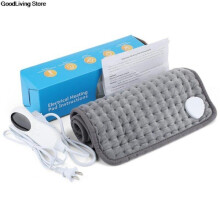 (gray, UK) Flannel Heating Pad with Temperature Setting Electric Blanket Thermal Insulation Heat Therapy Pain Relief