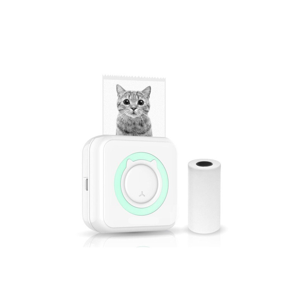 (C15 Blue with 1Roll) Mini Cute Shape Portable Label Printer C15 Thermal Printing Wireless Impresoras 57mm Paper Photo Inkless Sticker