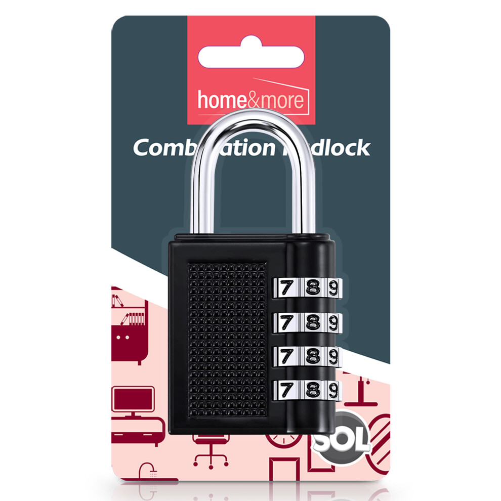 Combination Padlock with 4 Digit Code | Weatherproof Secure Lock