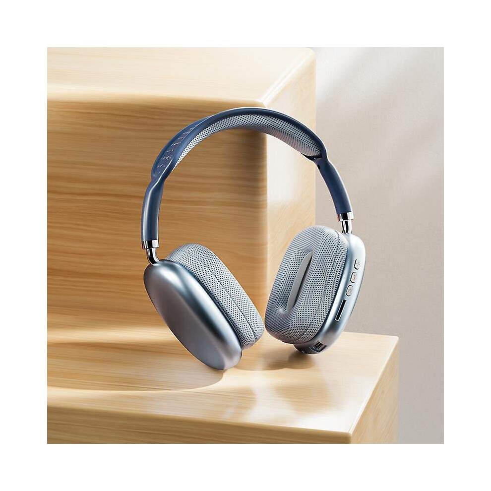 (Blue) P9 Tooth Headset Wireless Noise Cancellation Stereo Headphones Blue 768679661150