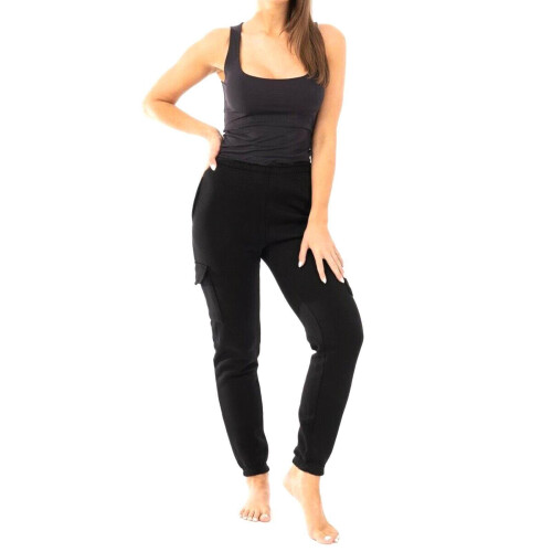 True Face (S) Ladies Fleece Cargo Trouser Combat Sweatpant
