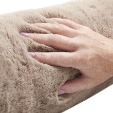 (90cm x 20cm x 20cm, Mink) Super Soft Deep Pile Faux Fur Draught Excluders