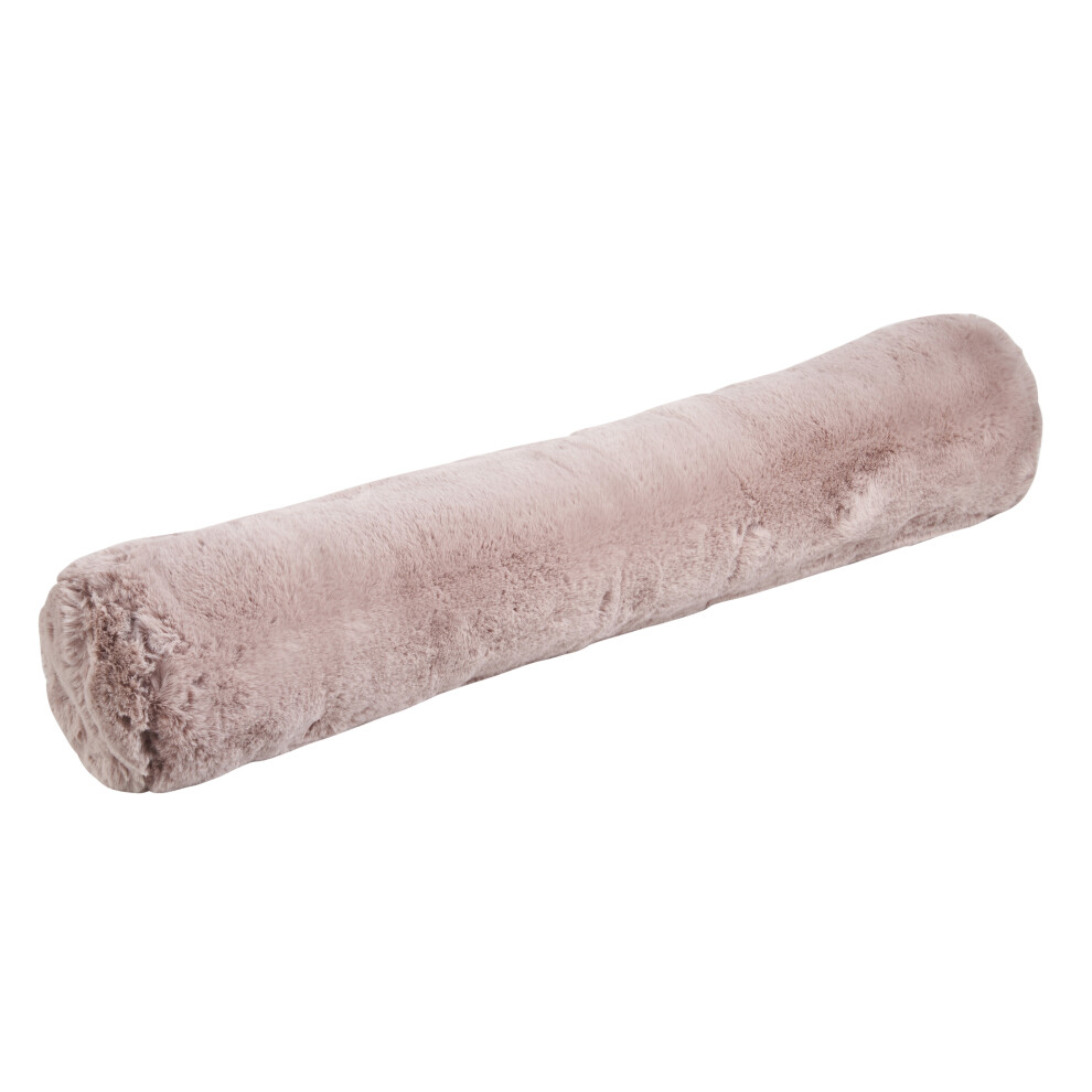 (90cm x 20cm x 20cm, Blush) Super Soft Deep Pile Faux Fur Draught Excluders