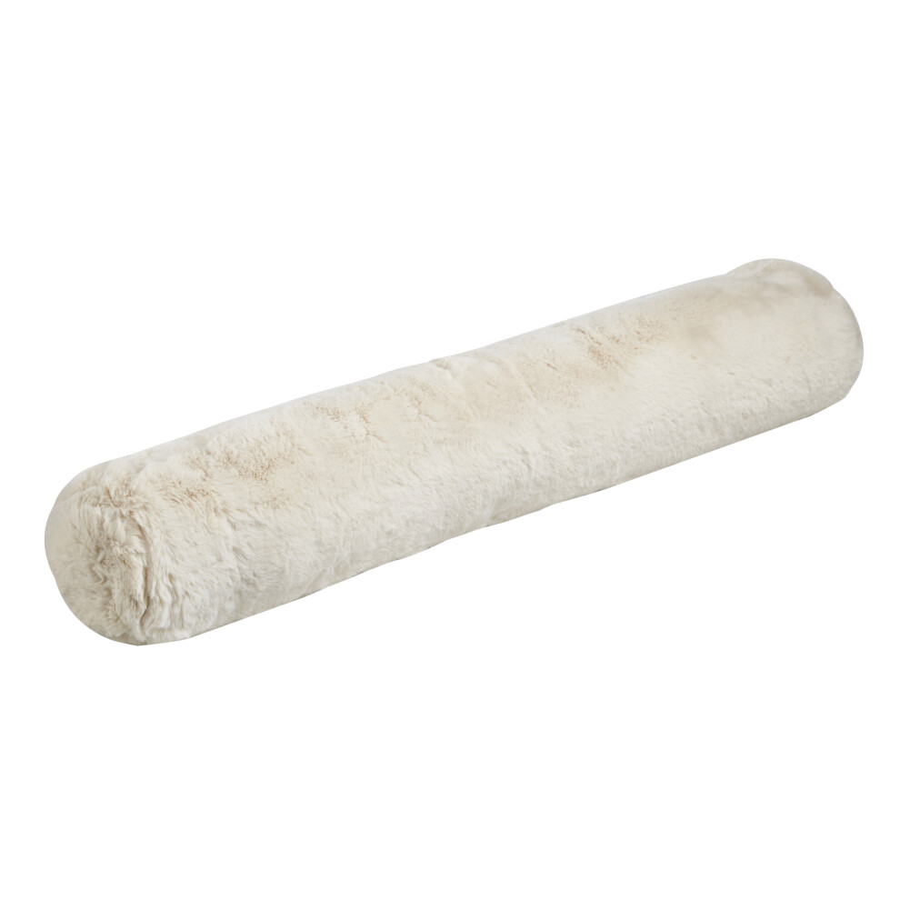 (90cm x 20cm x 20cm, Ivory) Super Soft Deep Pile Faux Fur Draught Excluders