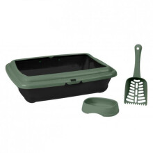 CAT LITTER WITH SHOVEL AND BOWL 46X36XH12CM SAUGE