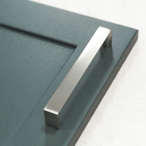 160mm Brushed Nickel Square D Handle Kitchen Cabinet 2