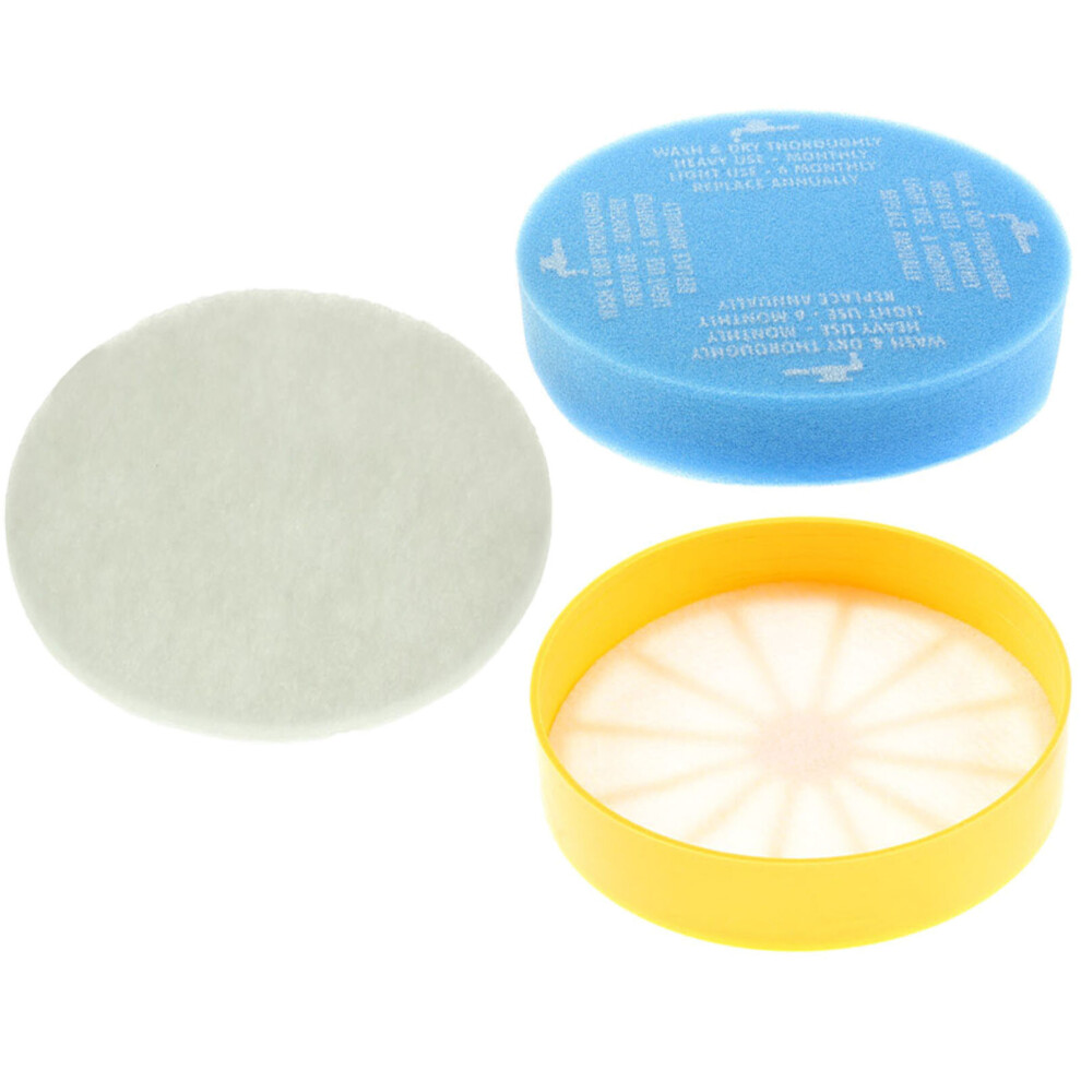 Spares2go Dyson Dc04 Pre & Post Motor Filter Kit: Washable Pre-Motor Filter + Post-Motor Pad, Fits /Lime Dc04, Brush Control (Non-Hepa) Silver/Yellow