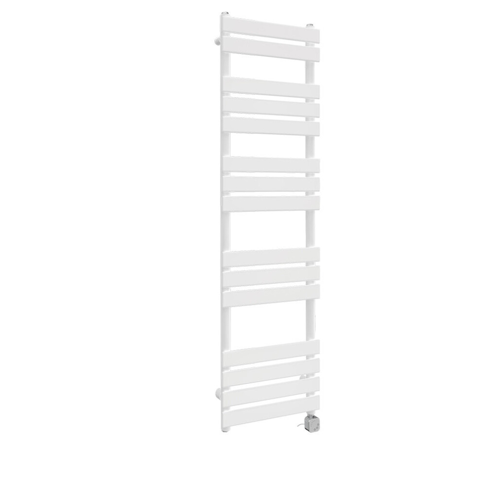 (1600x450mm, White) NRG Pre-Filled Electric Heated Towel Rail Bathroom Radiator Thermostatic Warmer Ladder