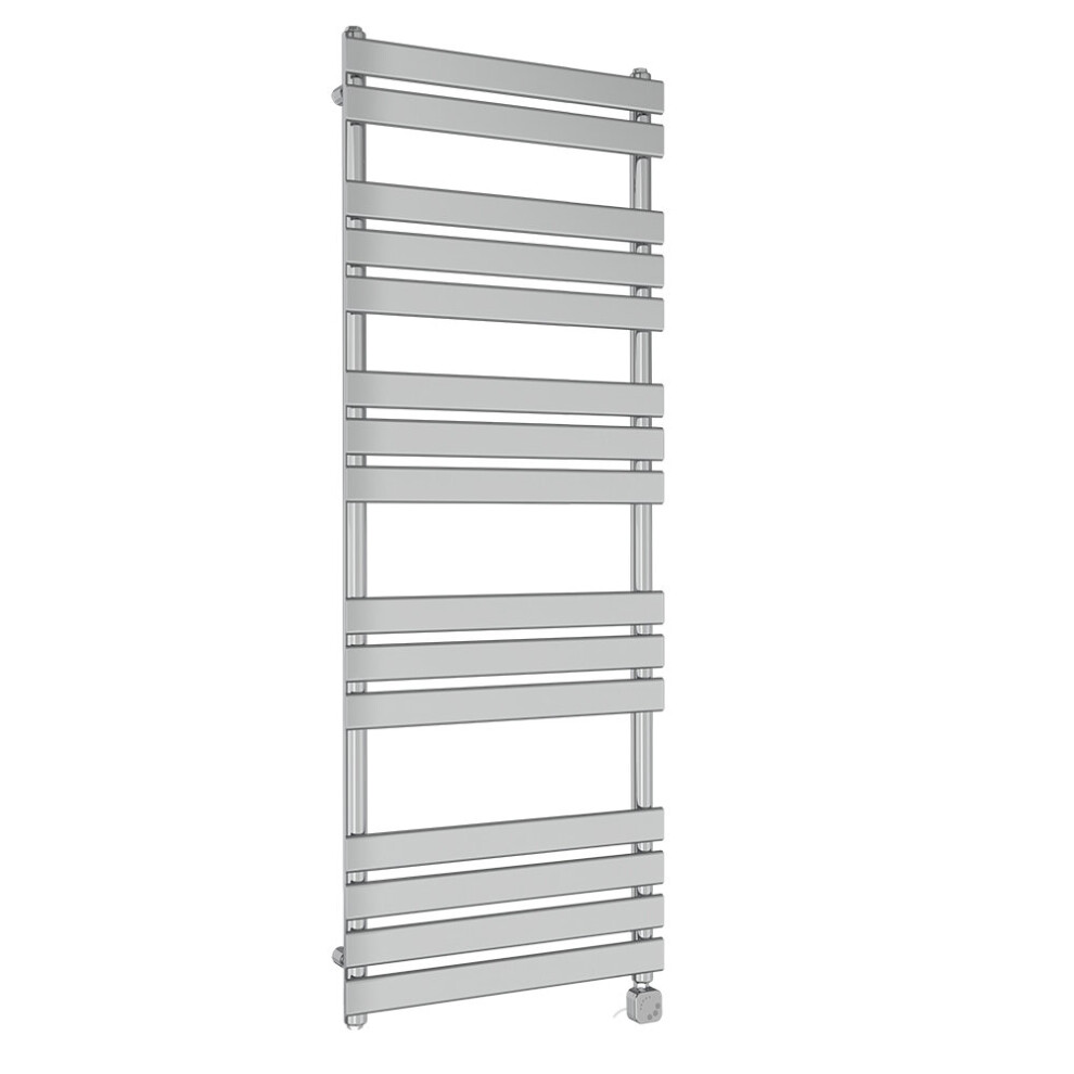 (1600x600mm, Chrome) NRG Pre-Filled Electric Heated Towel Rail Bathroom Radiator Thermostatic Warmer Ladder