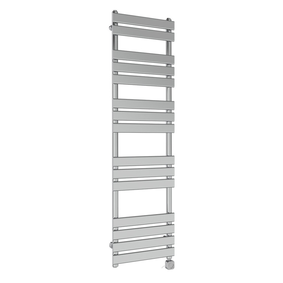 (1600x450mm, Chrome) NRG Pre-Filled Electric Heated Towel Rail Bathroom Radiator Thermostatic Warmer Ladder