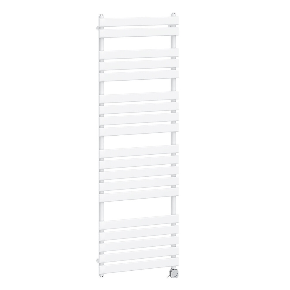 (1800x600mm, White) NRG Pre-Filled Electric Heated Towel Rail Bathroom Radiator Thermostatic Warmer Ladder