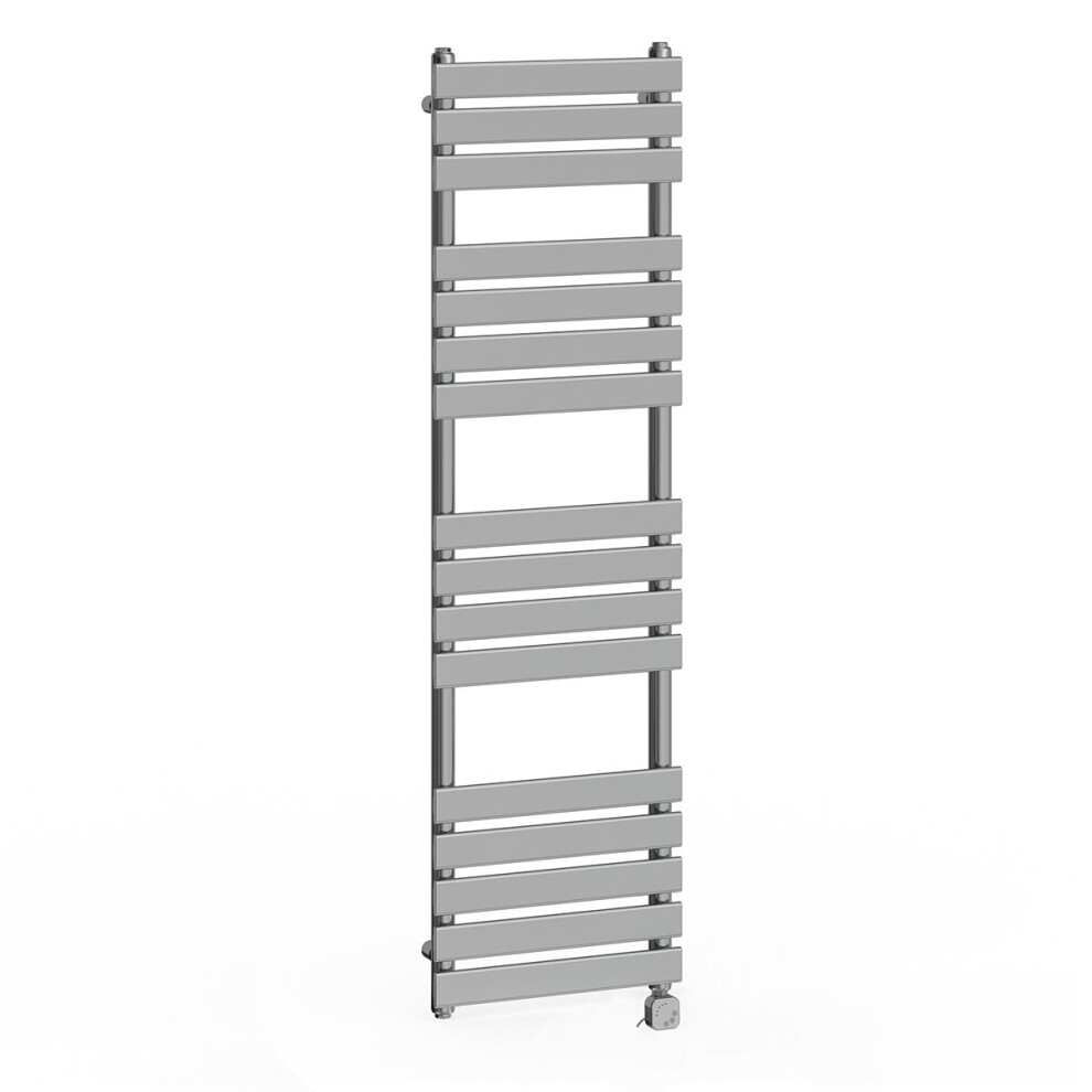 (1600x450mm, Chrome) NRG Pre-Filled Electric Heated Towel Rail Bathroom Radiator Thermostatic Warmer Ladder