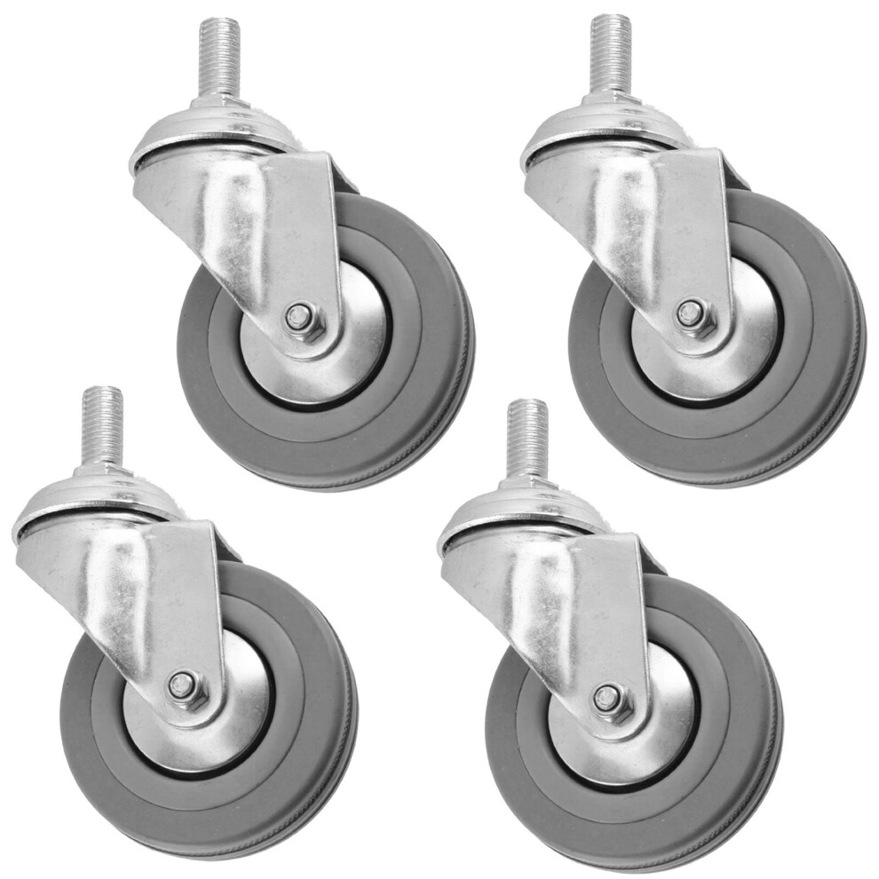 Castor Wheel Trolley 50mm M10 Threaded Swivel Non-Marking 4 x Caster Wheels