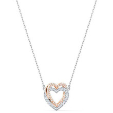 Swarovski Infinity necklace, Heart, White, Mixed metal finish