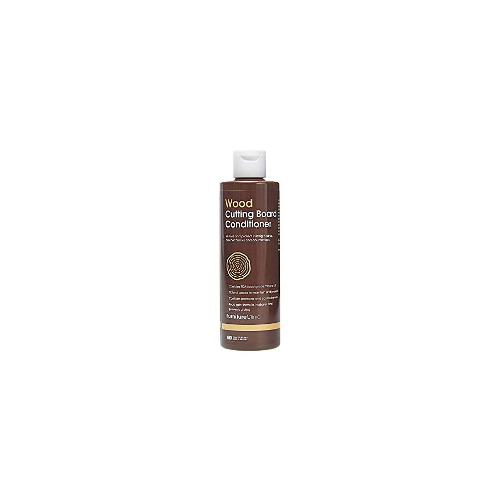 Furniture Clinic Cutting Board Conditioner (250Ml) - Formula Of Food Grade Mineral Oils And Waxes To Restore And Maintain Your Chopping Boards, A Time 5060202372126