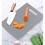 Gitany Plastic Small Chopping Board, Kitchen Cutting Board, Grey, Set of 6 5
