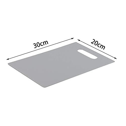 Gitany Plastic Small Chopping Board, Kitchen Cutting Board, Grey, Set of 6 1