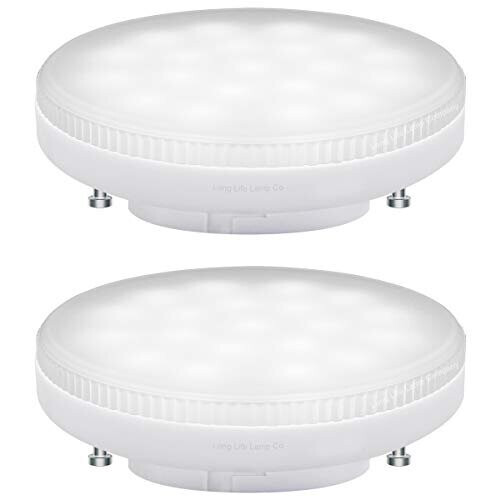 2 Pack 7w LED GX53 Light Bulb Cool White Replacement for Round CFL ...