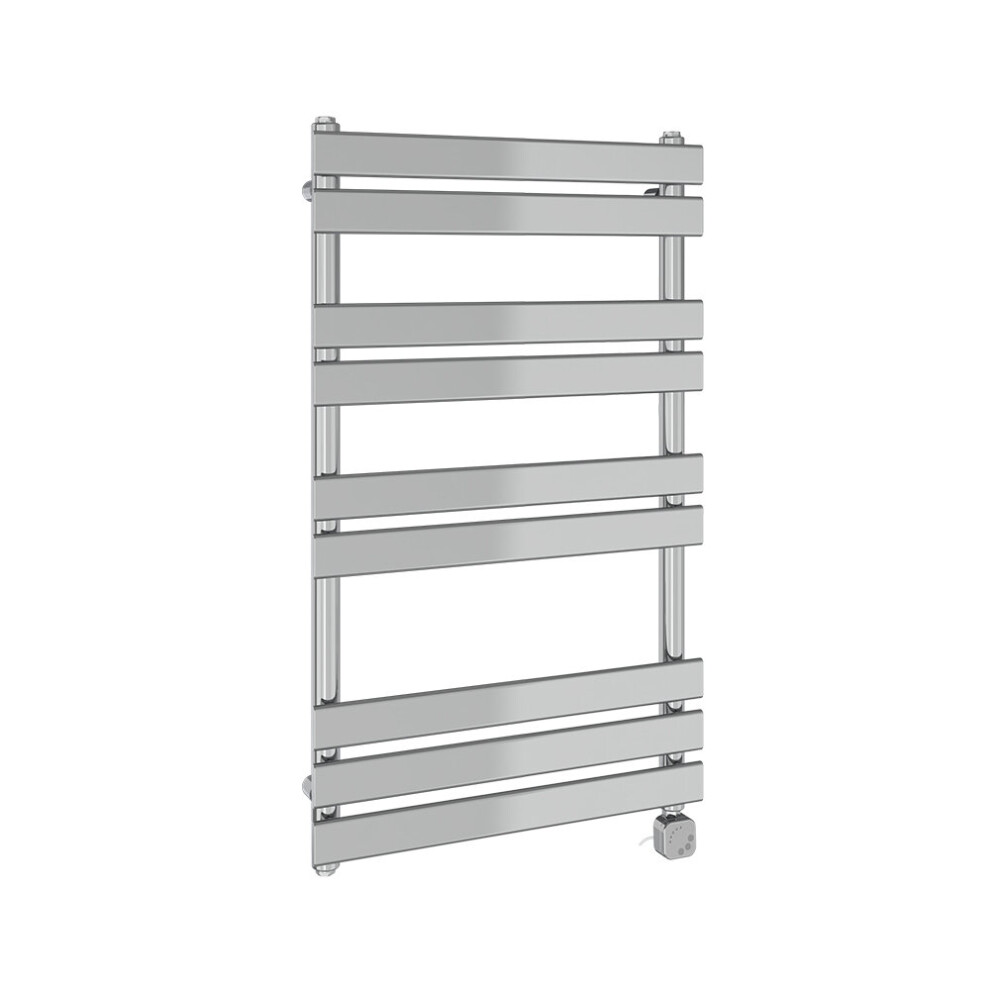 (1000x600mm, Chrome) NRG Pre-Filled Electric Heated Towel Rail Bathroom Radiator Thermostatic Warmer Ladder