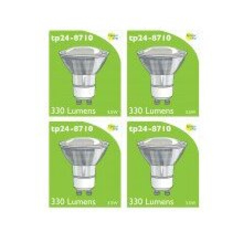 8710 LED 3.5W Clear Spot L1/GU10 Cap (2882 & 2880 Replacement) *4 Pack Bundle*