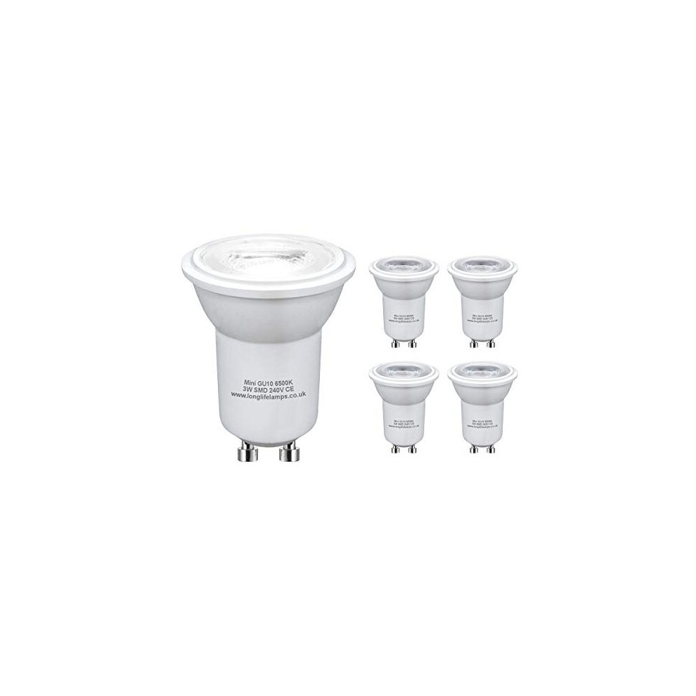 5 x 3w LED Small Mini GU10 35mm Light Bulb Cool White Replacement for Small Halogen Spotlight 240v MRGU10
