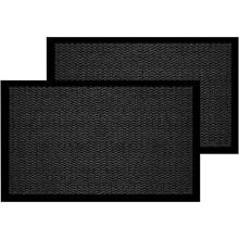 HouseGads Dirt Trapper Door Mat for Indoor&outdoor Heavy Duty Non Slip Rubber, Floor and Kitchen Mats Doormats Super Absorbent (Black, 60 x 80 (Pack