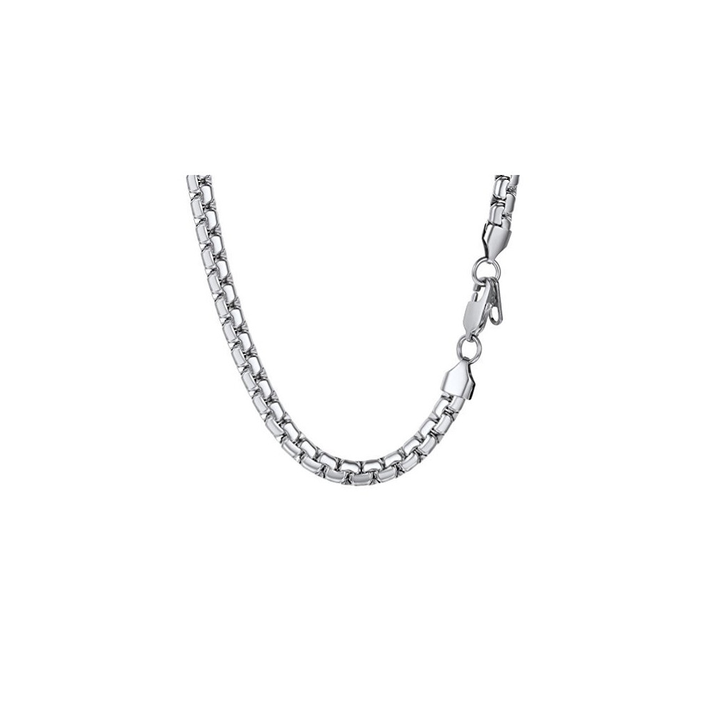 Prosteel 316L Stainless Steel Necklace Chain Chunky Statement Tone 6Mm 51Cm Mens Jewelry Silver