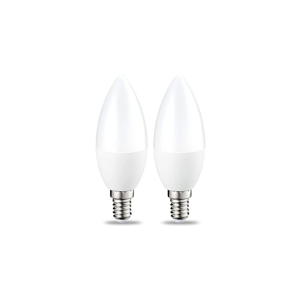 5.5 watts 40 watts LED Candle Light Bulb SES E14 Small Screw in Daylight Packs of 2/4/10 (Pack of 2)