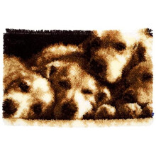 Vervaco Latch Hook Kit: Rug: Dogs Sleeping, NA, 70 x 45cm