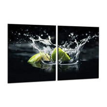 semUp |Set of 2 (40 x 52 cm Each) Ceramic Electric Induction hob Protector Covers Panels | Tempered Glass Large Chopping Board | Kitchen Wall