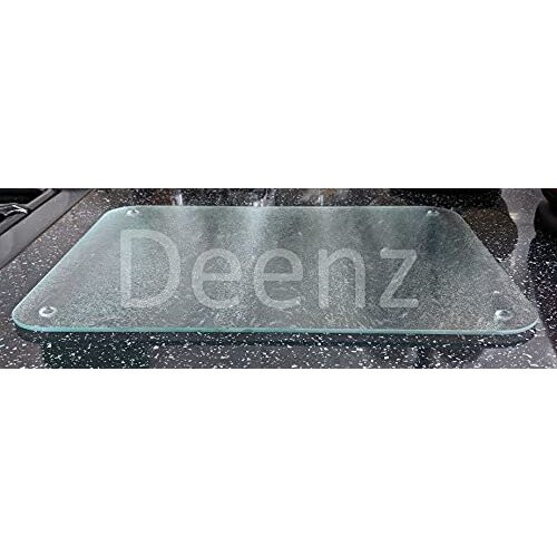 Deenz Clear Glass Kitchen Worktop Saver/Chopping Board - 50 X 40Cm Round Corner 1