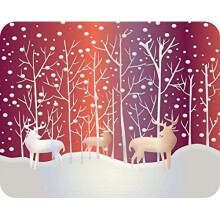Christmas Reindeer - Glass Worktop Saver / Chopping Board - by Pearl Glass (50 x 40cm Large)