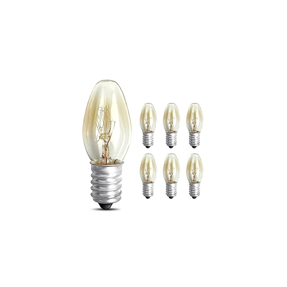 6 Pack Replacement Scentsy Light Bulbs ?Small Screw in for Electric Wax Burner E14 15W 2700K Warm Light Up to 8000H Wax Melt Warmer Light Bulbs Edison