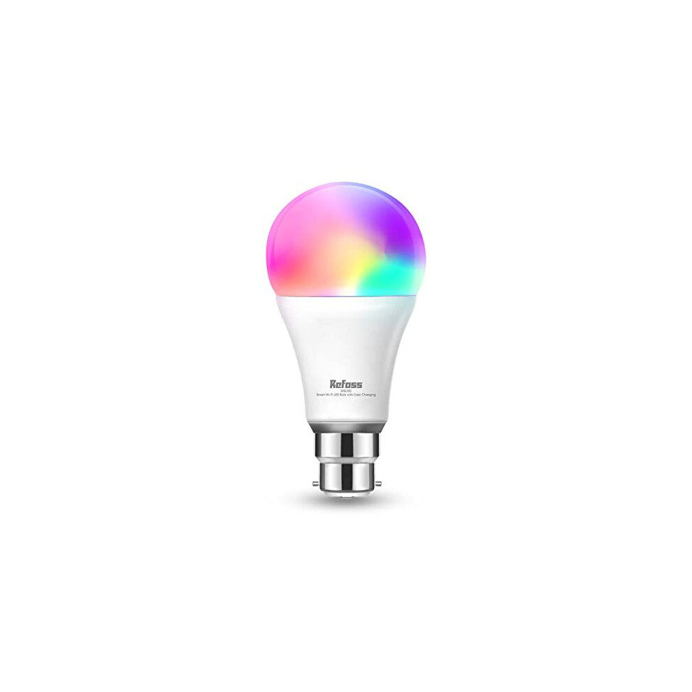 Refoss Smart Light Bulb Alexa b22 Bayonet WiFi Led Bulb 9W with Colour Changing Light, 810LM Dimmable (Warm/Cool) Smart Bulbs Works with Alexa(Echo-image-OPC-PB9BBHT-NEW